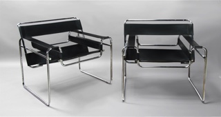 Lote 256: PAR DE SILLONES DISEÑO DE MARCEL BREUER. PAR DE SILLONES DISEÑO DE MARCEL BREUER.