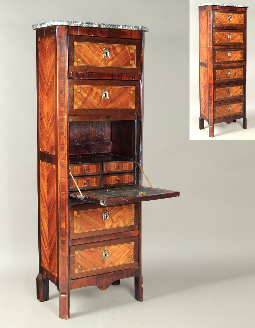  ANTIGUO CHIFFONIER FRANCES CON SECRETAIRE. 