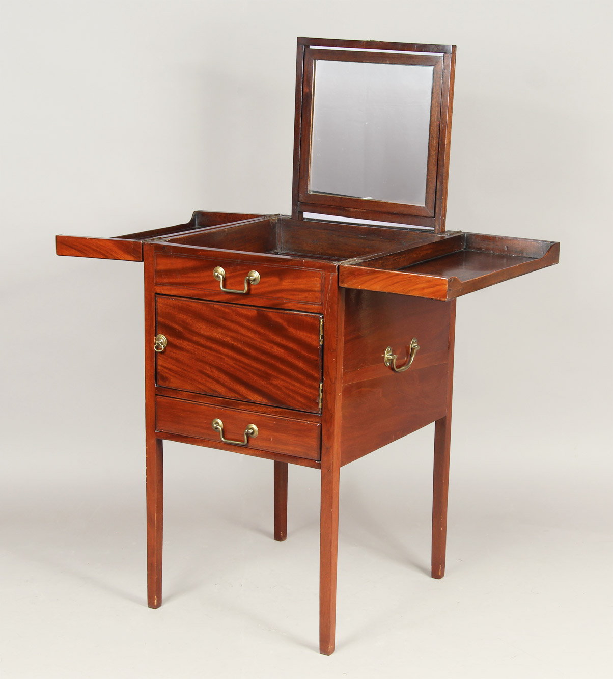  ANTIGUA NIGHT TABLE INGLESA DE EPOCA GEORGE III. 