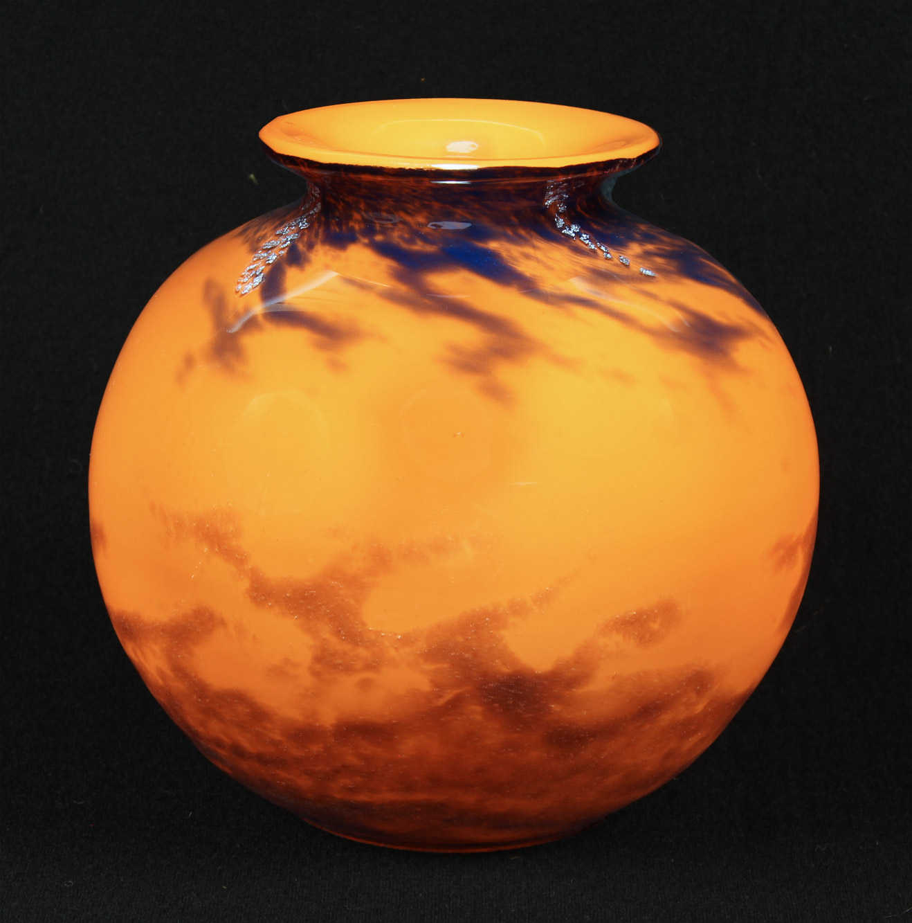  VASO FRANCES DE VIDRIO ARTISTICO FIRMADO MULLER FRES. 