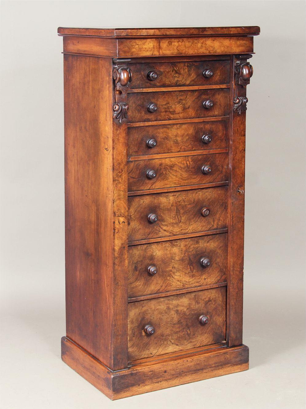  ANTIGUA COMODA SECRETAIRE WELLINGTON VICTORIANA. 