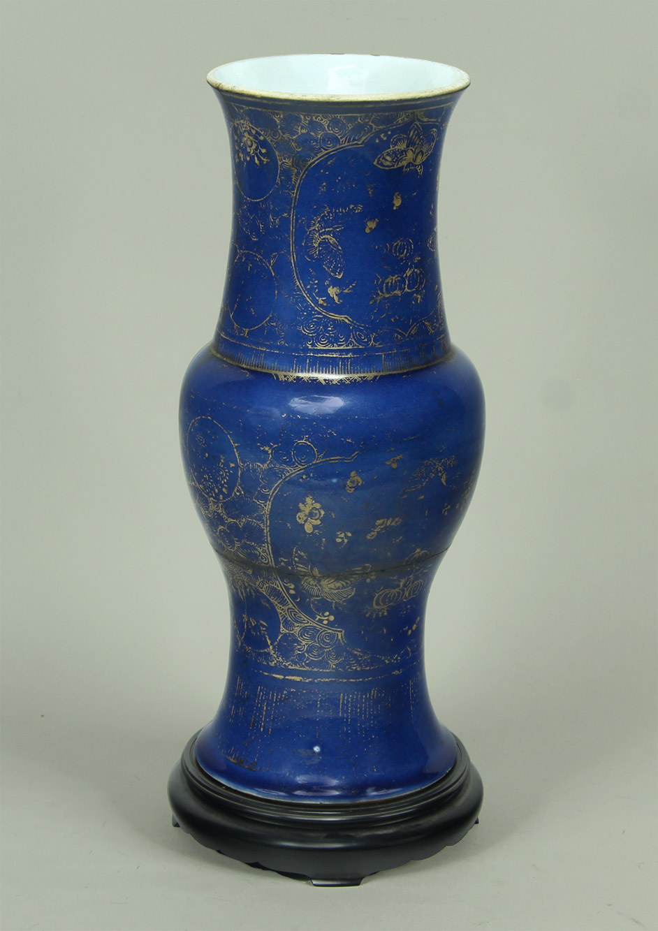  VASO CORNET DE ANTIGUA PORCELANA CHINA ESMALTADA. 