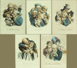 Lote 73: BOILLY, Louis Leopold CINCO LITOGRAFIAS EN COLORES DE L. BOILLY. 