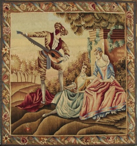 Lote 418: PEQUEÑA TAPICERIA FRANCESA AUBUSSON SIGLO XIX.  PEQUEÑA TAPICERIA FRANCESA AUBUSSON SIGLO XIX. 