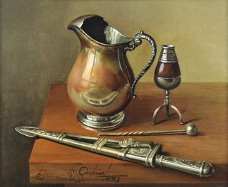 Lote 99: ORIHUEL, Juan 'COMPOSICION GAUCHA' 