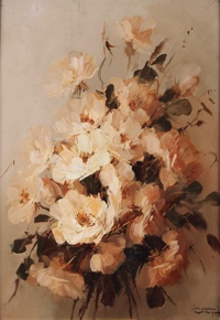 Lote 117: HAHN de VIDAL Margarita 'ROSAS BLANCAS' 