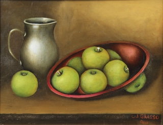 Lote 160: LEPANTO GRASSO, Juan 'COMPOSICION CON MANZANAS VERDES' 