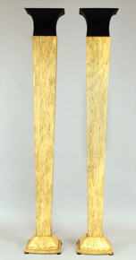 Lote 422: PAR DE LAMPARAS ALTAS DISEÑO ART DECO AL ESTILO RUHLMANN.  PAR DE LAMPARAS ALTAS DISEÑO ART DECO AL ESTILO RUHLMANN. 