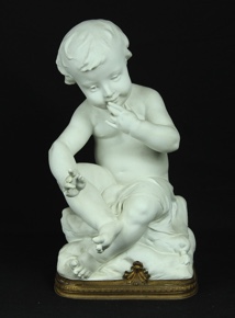 Lote 693: PLÉ, Henri Honoré 'NIÑO SENTADO SOBRE ALMOHADON' 
