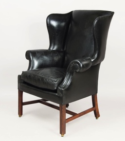 Lote 248: SILLON INGLES ESTILO CHIPPENDALE PARA ESCRITORIO.  SILLON INGLES ESTILO CHIPPENDALE PARA ESCRITORIO. 