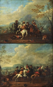 Lote 18: ANONIMO 'ESCENAS DE BATALLA' 