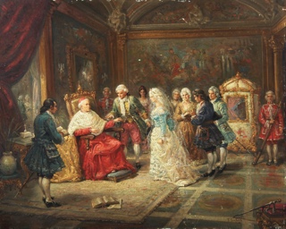 Lote 58: TORDI, Sinibaldo 'ESCENA INTERIOR DE PALACIO'