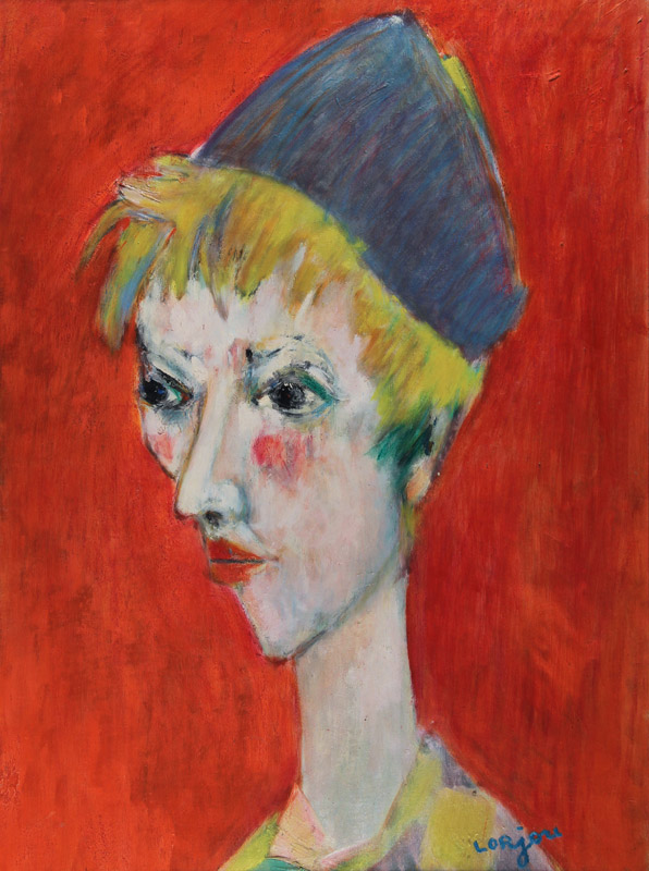 LORJOU, Bernard 'RETRATO DE MUJER CON GORRO AZUL'