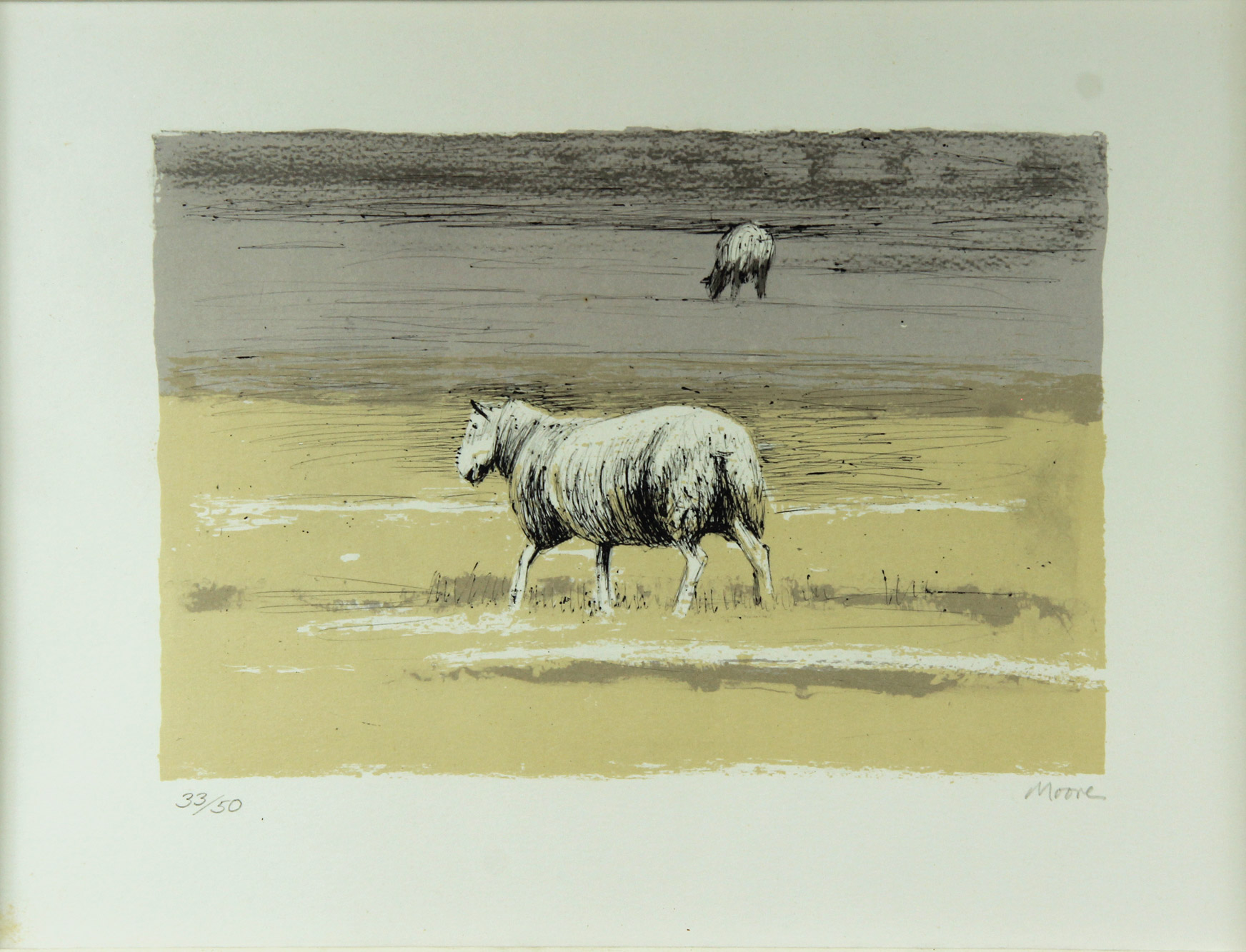 MOORE, Henry  'SHEEP IN FIELD'
