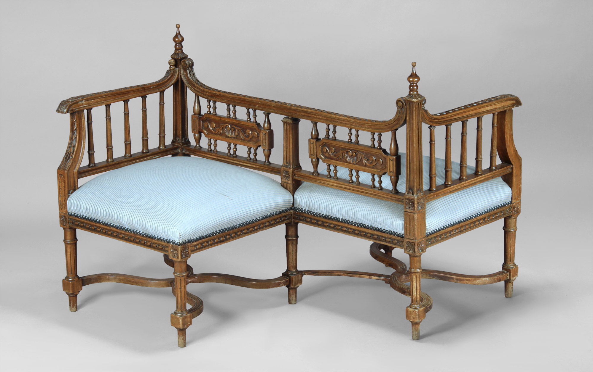  SILLON VIS A VIS DE ESTILO FRANCES LUIS XVI. 