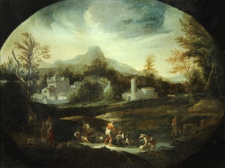 Lote 86: ANONIMO 'PAISAJE ANIMADO' 