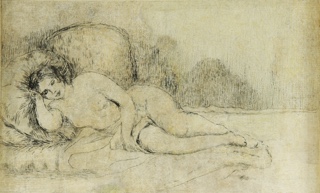 Lote 164: RENOIR, Auguste 'FEMME COUCHE'
