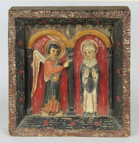 Lote 601: ANTIGUO RETABLO RELIGIOSO ESPAÑOL DEL SIGLO XVIII.  ANTIGUO RETABLO RELIGIOSO ESPAÑOL DEL SIGLO XVIII. 
