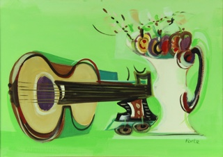 Lote 97: FORTE, Vicente 'INSTRUMENTOS Y FLORES'