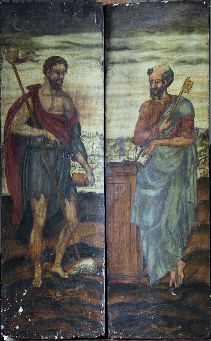  PAR DE ANTIGUOS RETABLOS ESPAÑOLES DEL SIGLO XVIII.