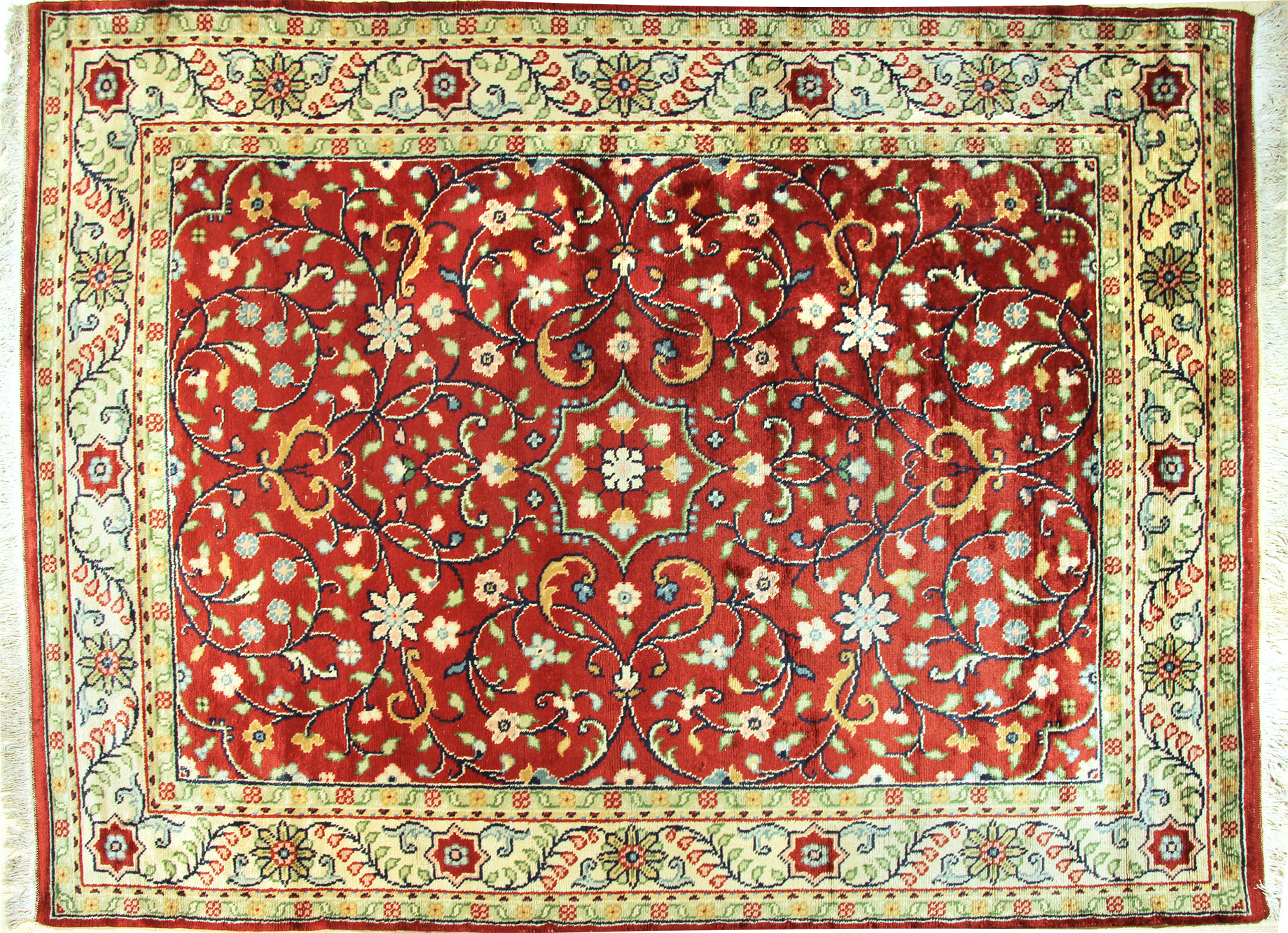  GRAN ALFOMBRA DE LANA TEJIDA A MANO. 