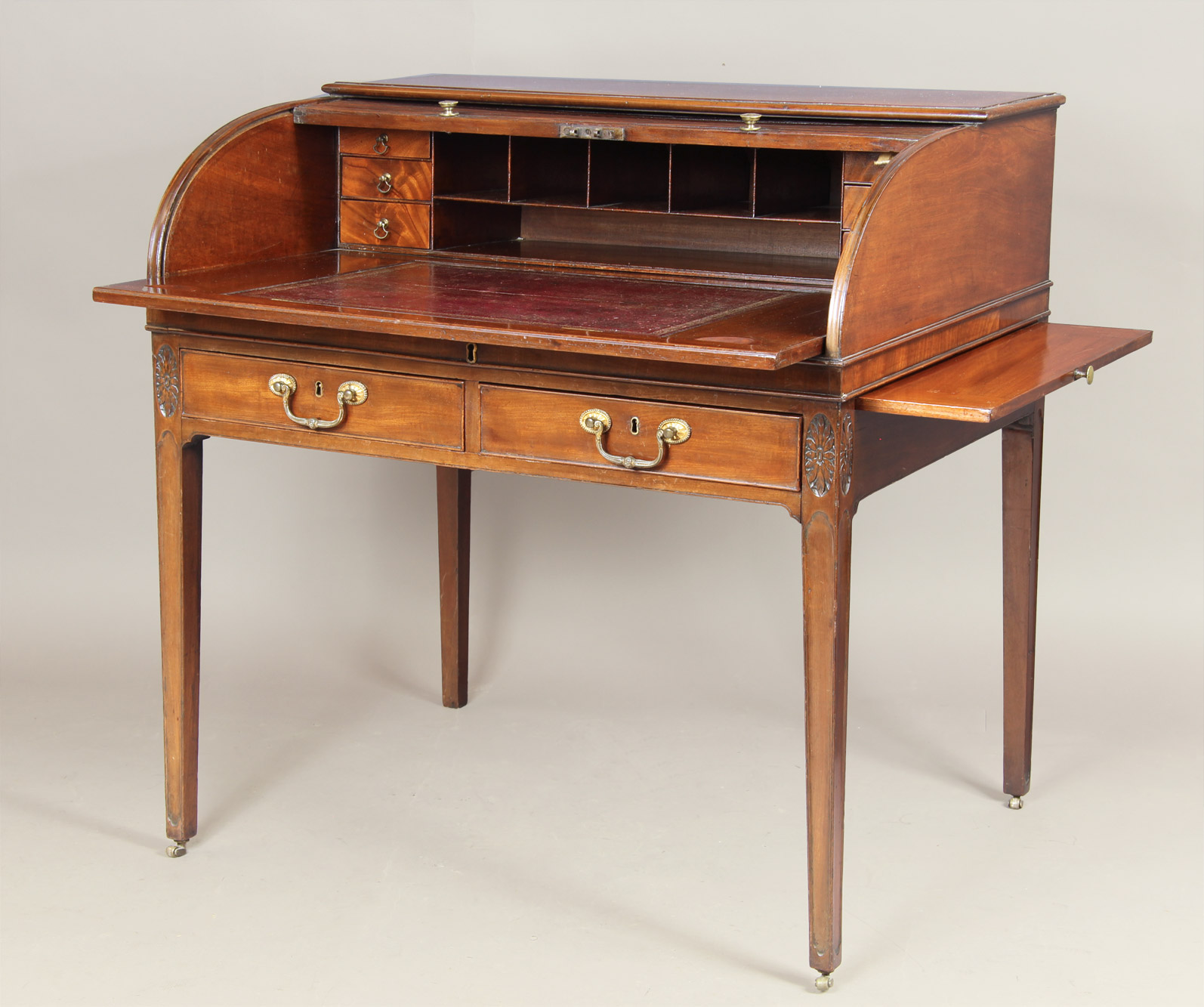  ANTIGUO ESCRITORIO TAPA CORTINA INGLES DE EPOCA GEORGE III. 