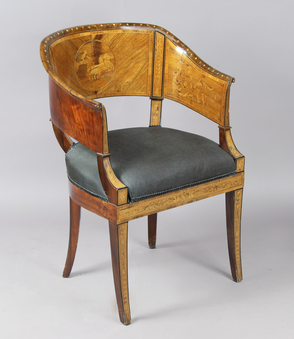  ANTIGUO SILLON FRANCES IMPERIO PARA ESCRITORIO. 