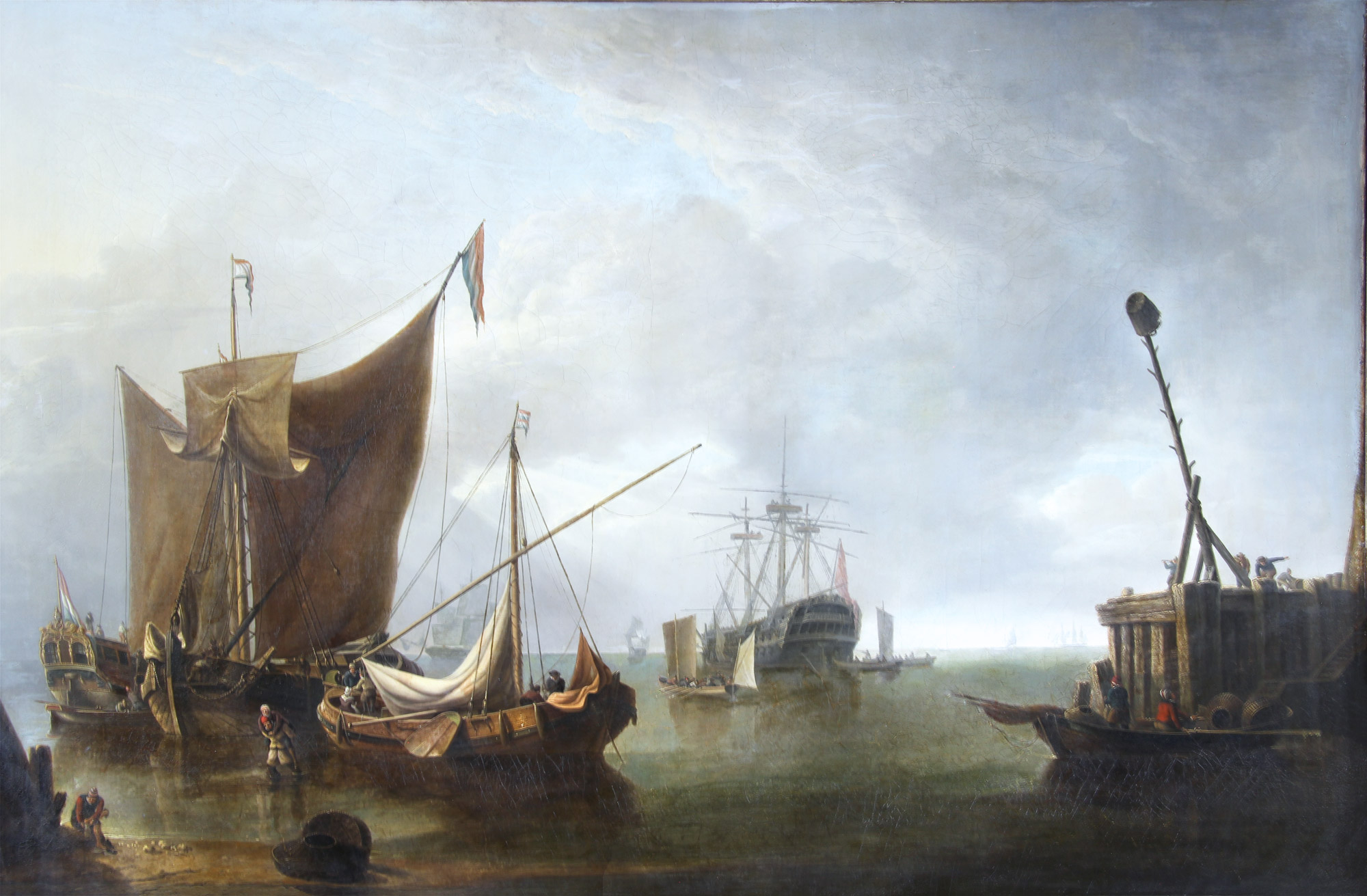 ANONIMO 'BARCAS PESQUERAS EN LA COSTA'