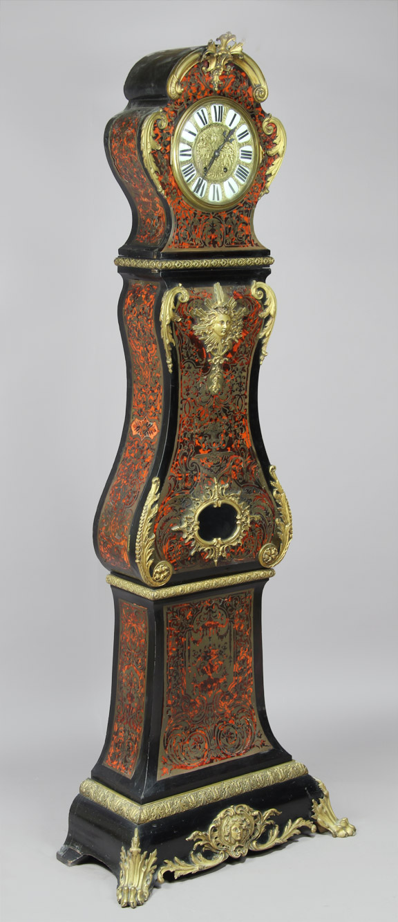  ANTIGUO GRANDFATHER CLOCK FRANCES ESTILO BOULLE. 