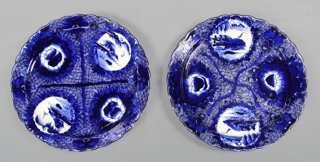 Lote 752: PAR DE GRANDES PLATOS DE PORCELANA JAPONESA.  PAR DE GRANDES PLATOS DE PORCELANA JAPONESA. 