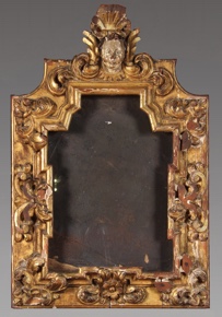 Lote 495: ANTIGUO ESPEJO DE PARED ITALIANO SIGLO XVIII. ANTIGUO ESPEJO DE PARED ITALIANO SIGLO XVIII.