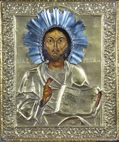 Lote 485: ANTIGUO ICONO RELIGIOSO RUSO SIGLO XIX.  ANTIGUO ICONO RELIGIOSO RUSO SIGLO XIX. 