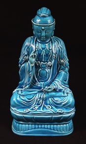 Lote 525: FIGURA CHINA DE BUDHA EN PORCELANA ESMALTADA.  FIGURA CHINA DE BUDHA EN PORCELANA ESMALTADA. 