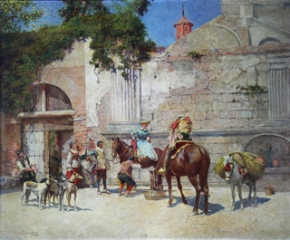 Lote 20: LLANECES, José San Bartolomé 'PREPARANDO LA PARTIDA' 