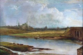 Lote 59: DE HAES, Carlos 'PAISAJE CON RIO'