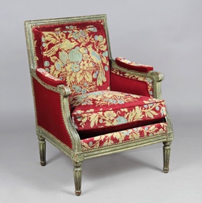 Lote 247: ANTIGUO SILLON BERGERE FRANCES LUIS XVI.  ANTIGUO SILLON BERGERE FRANCES LUIS XVI. 