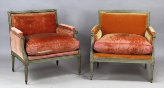 Lote 179: PAR DE ANTIGUAS MARQUISE FRANCESAS ESTILO LUIS XVI.  PAR DE ANTIGUAS MARQUISE FRANCESAS ESTILO LUIS XVI. 