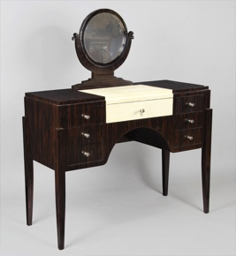 Lote 201: MESA TOILETTE ART DECO AL ESTILO DE RUHLMANN.  MESA TOILETTE ART DECO AL ESTILO DE RUHLMANN. 