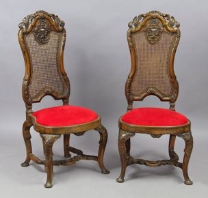 Lote 239: PAR DE SILLAS FRANCESAS ESTILO LUIS XIV.  PAR DE SILLAS FRANCESAS ESTILO LUIS XIV. 