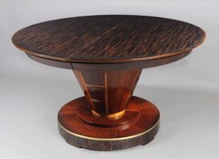 Lote 200: MESA CIRCULAR ESTILO ART DECO PARA COMEDOR.  MESA CIRCULAR ESTILO ART DECO PARA COMEDOR. 