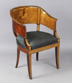 Lote 213: ANTIGUO SILLON FRANCES IMPERIO PARA ESCRITORIO.  ANTIGUO SILLON FRANCES IMPERIO PARA ESCRITORIO. 
