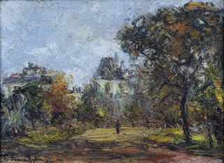 Lote 133: AYLLON, Fernando Pascual 'MOTIVO URBANO (PLAZA SAN MARTIN)'