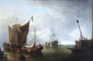 Lote 8: ANONIMO 'BARCAS PESQUERAS EN LA COSTA'