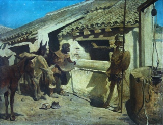 Lote 54: ARANDA Y DELGADO, Francisco 'ESCENA DEL QUIXOTE'