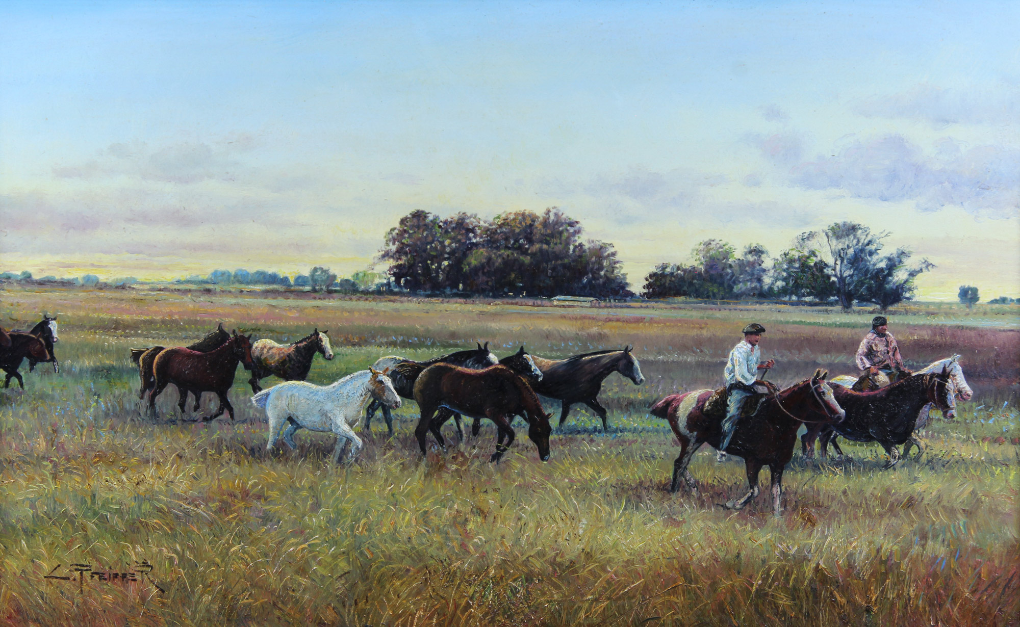 PFEIFFER, Carlos 'ATARDECER EN LOBOS'