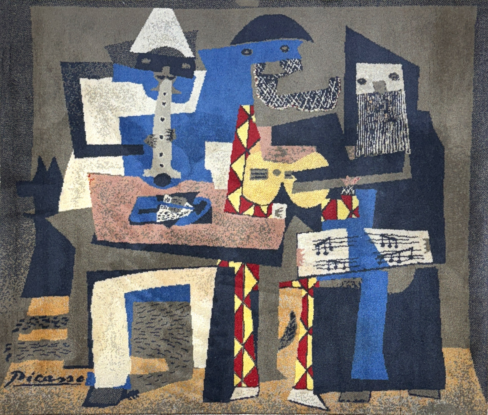  TAPIZ ESPAÑOL DE LANA CON DISEÑO DE PABLO PICASSO. 