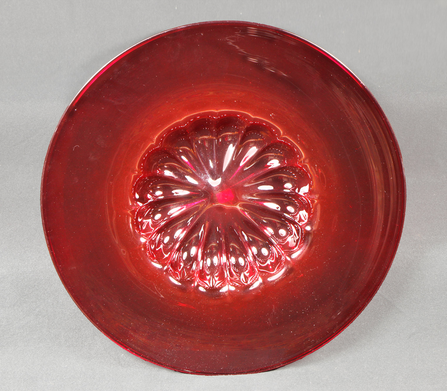  GRAN PLATO CIRCULAR ITALIANO DE VIDRIO ARTISTICO DE MURANO.