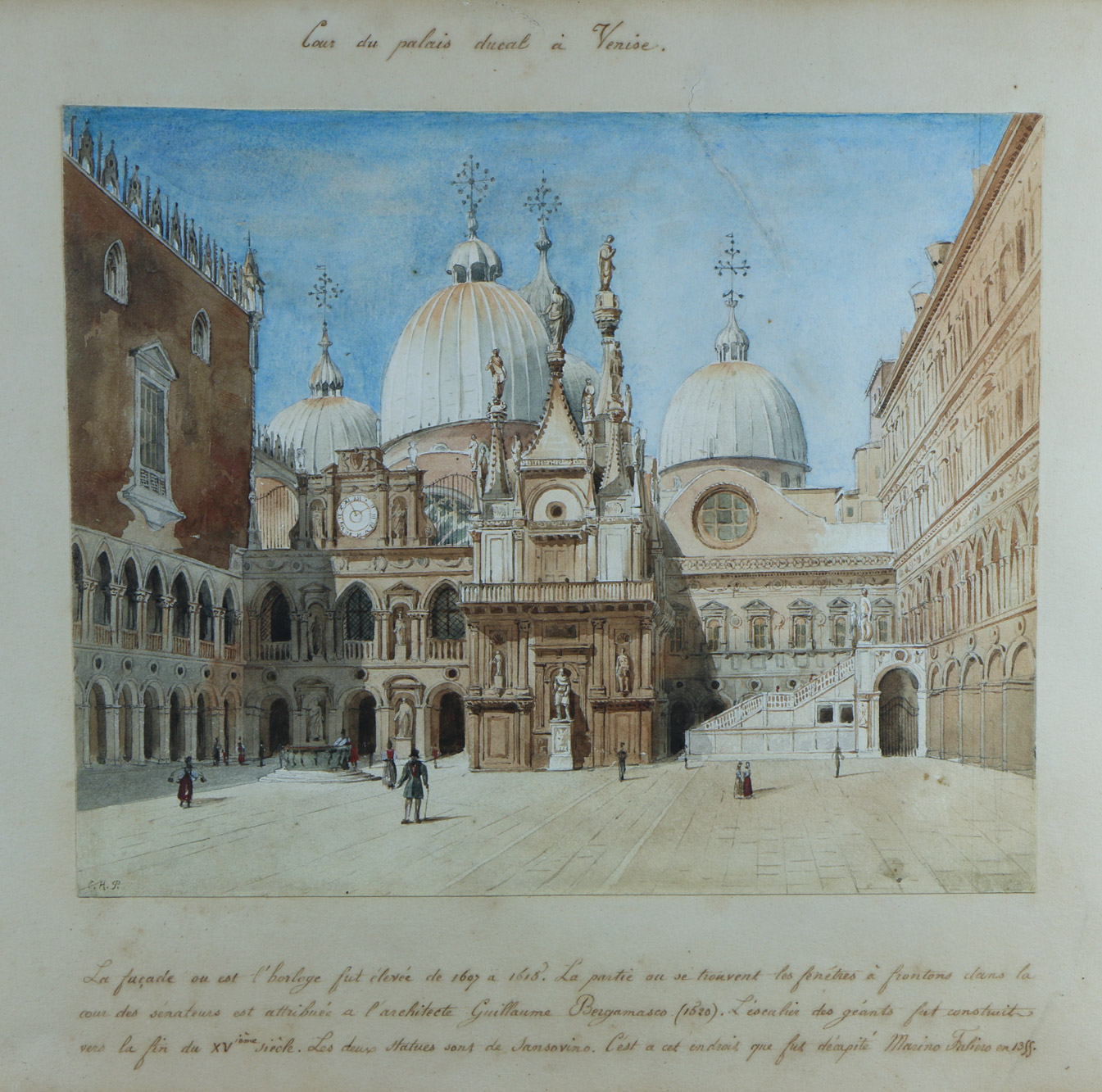 PELLEGRINI, Charles Henri - Carlos Enrique 'COUR DU PALAIS DUCAL A VENISE' 