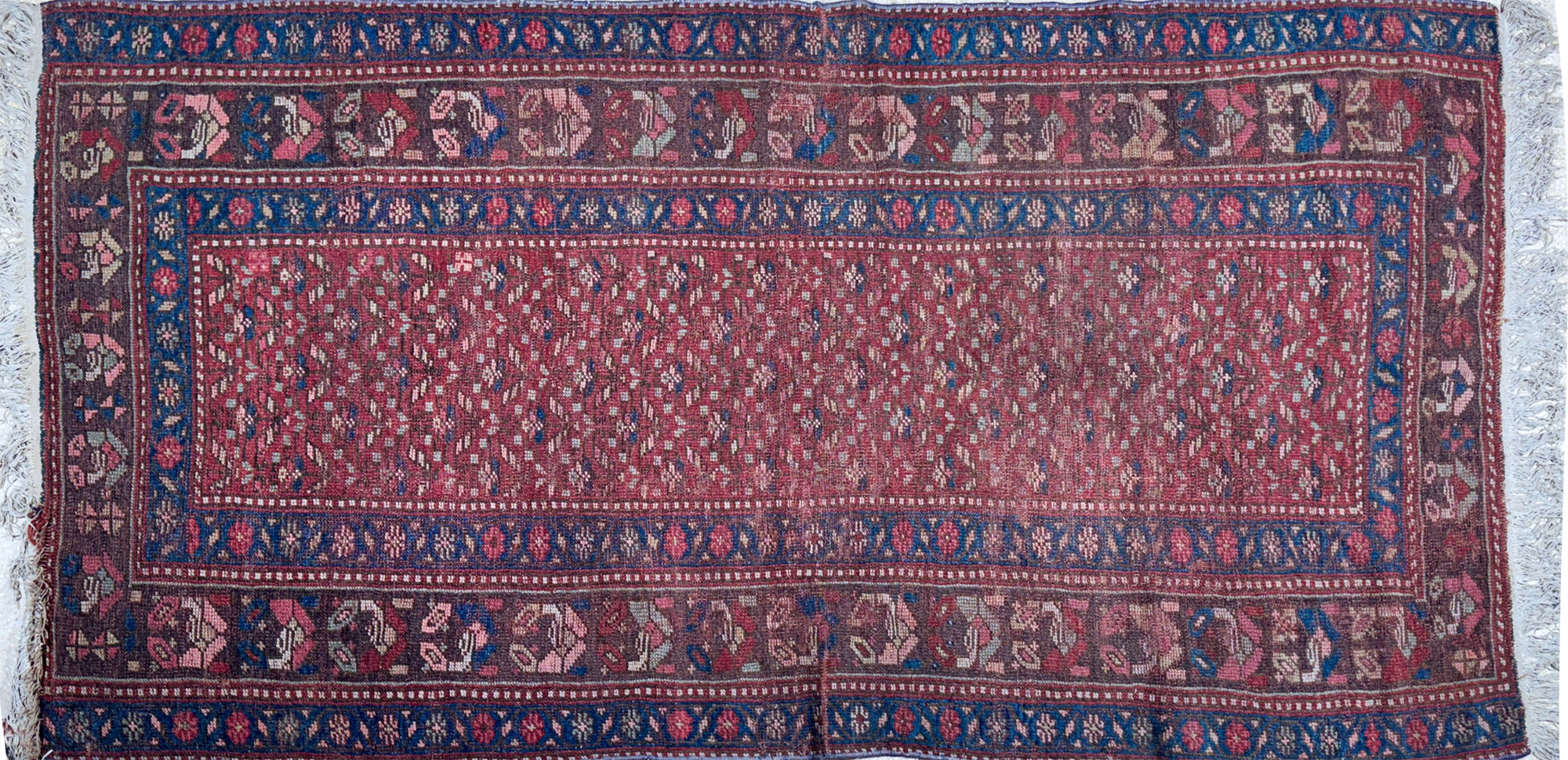  ALFOMBRA PERSA CAMINO DE LANA TEJIDA A MANO.