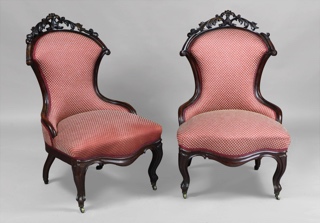 Lote 263: PAR DE BUTACAS INGLESAS VICTORIANAS.  PAR DE BUTACAS INGLESAS VICTORIANAS. 